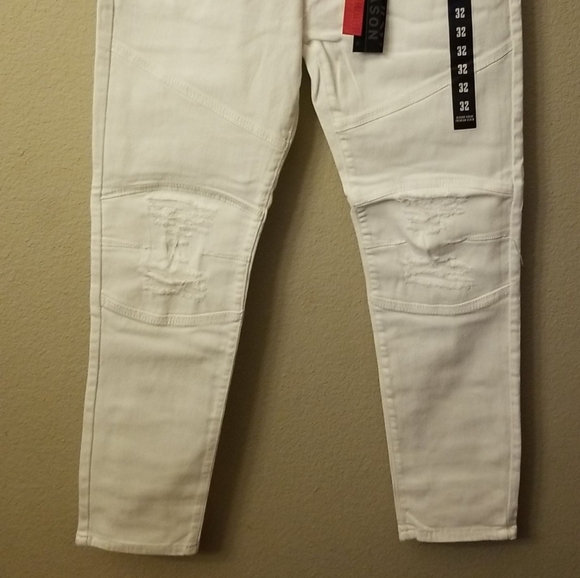 🆕️Pure White Denim distress Jean's 30W - Picture 5 of 12